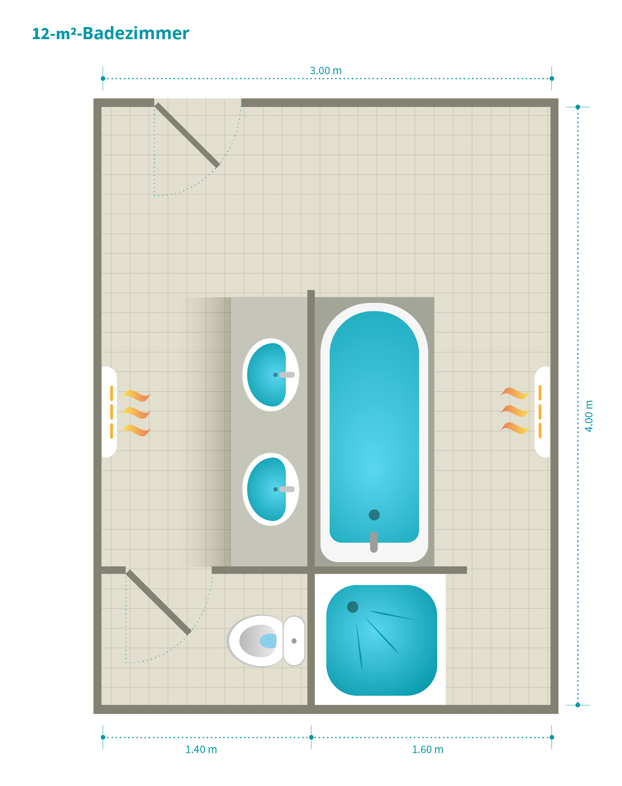 Bad Einrichten: Ideen Für 10 Bad-Grundrisse in Grundriss Badezimmer