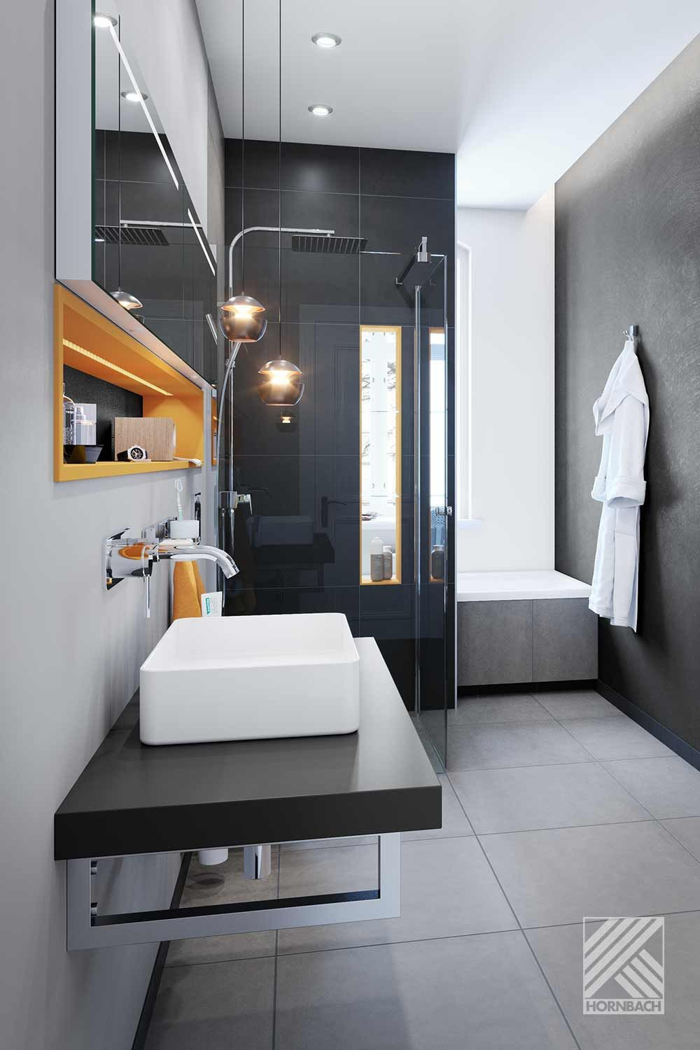 Badinspiration Graue Fliesen | Bad Inspiration, Badezimmer in Badezimmer Graue Fliesen