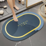 Bathroom Floor Mat Bathroom Water Absorbing And Anti Skid Foot Mat  Household Floor Mat Toilet Mat Pertaining To Fußmatte Badezimmer