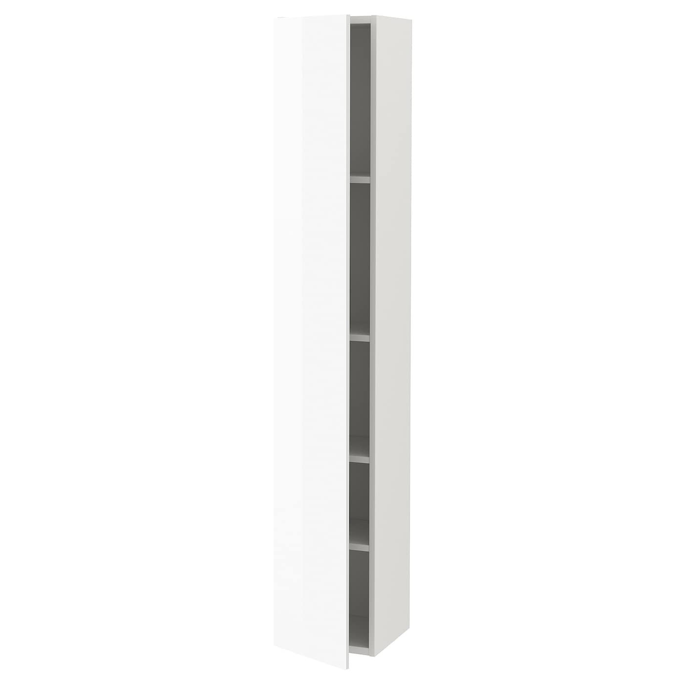 Enhet Hochschrank Mit 4 Böden+Türen - Weiß/Hochglanz Weiß 30X32X180 Cm for Badezimmer Hochschrank Ikea