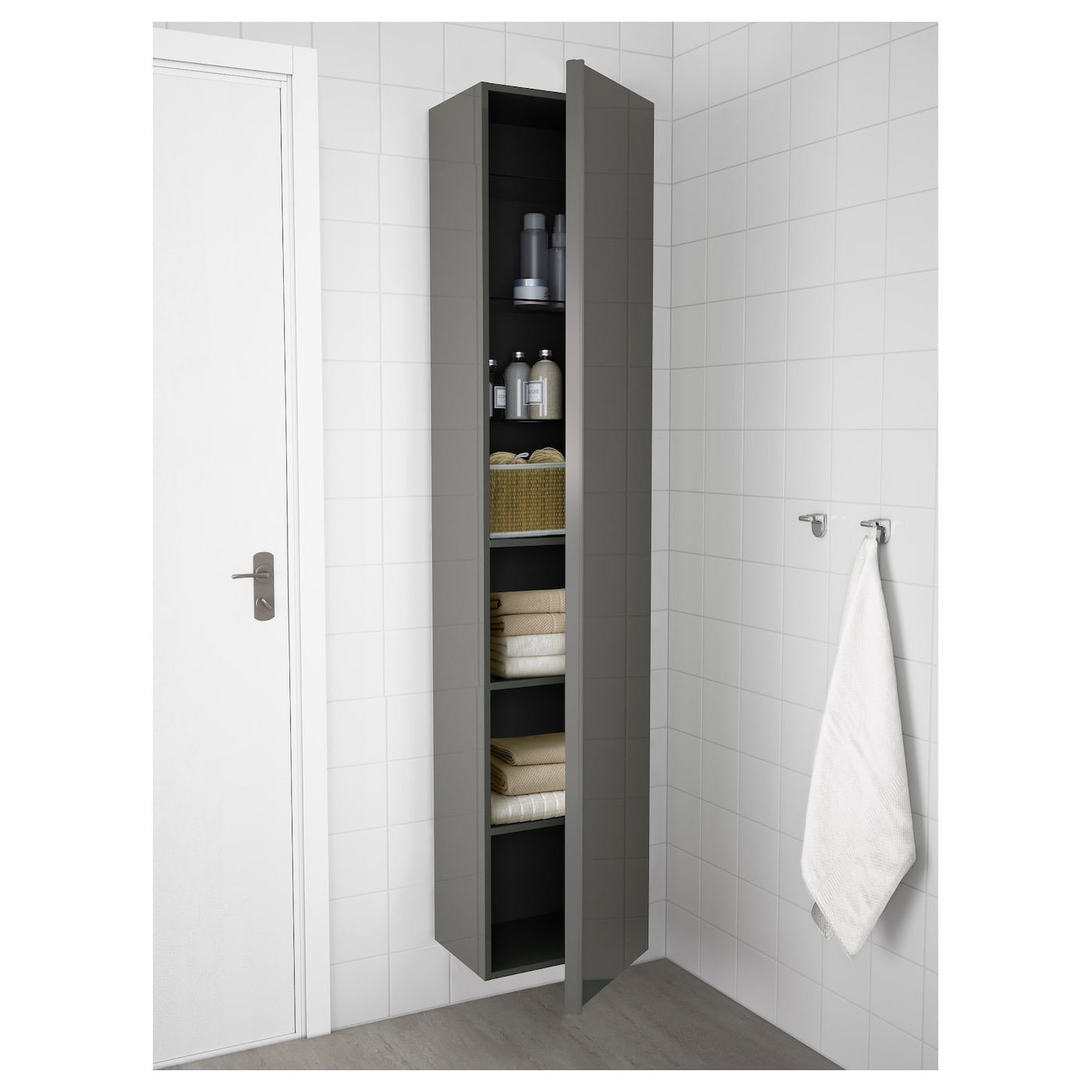 Godmorgon Hochschrank, Hochglanz Grau, 40X32X192 Cm - Ikea Deutschland with regard to Badezimmer Hochschrank Ikea