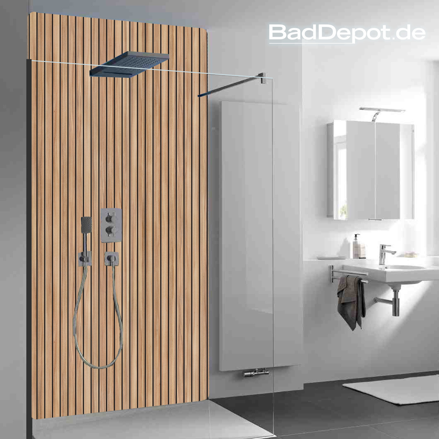 Wandverkleidung Für Bad &amp; Dusche | Baddepot with Wasserfeste Platten Für Badezimmer