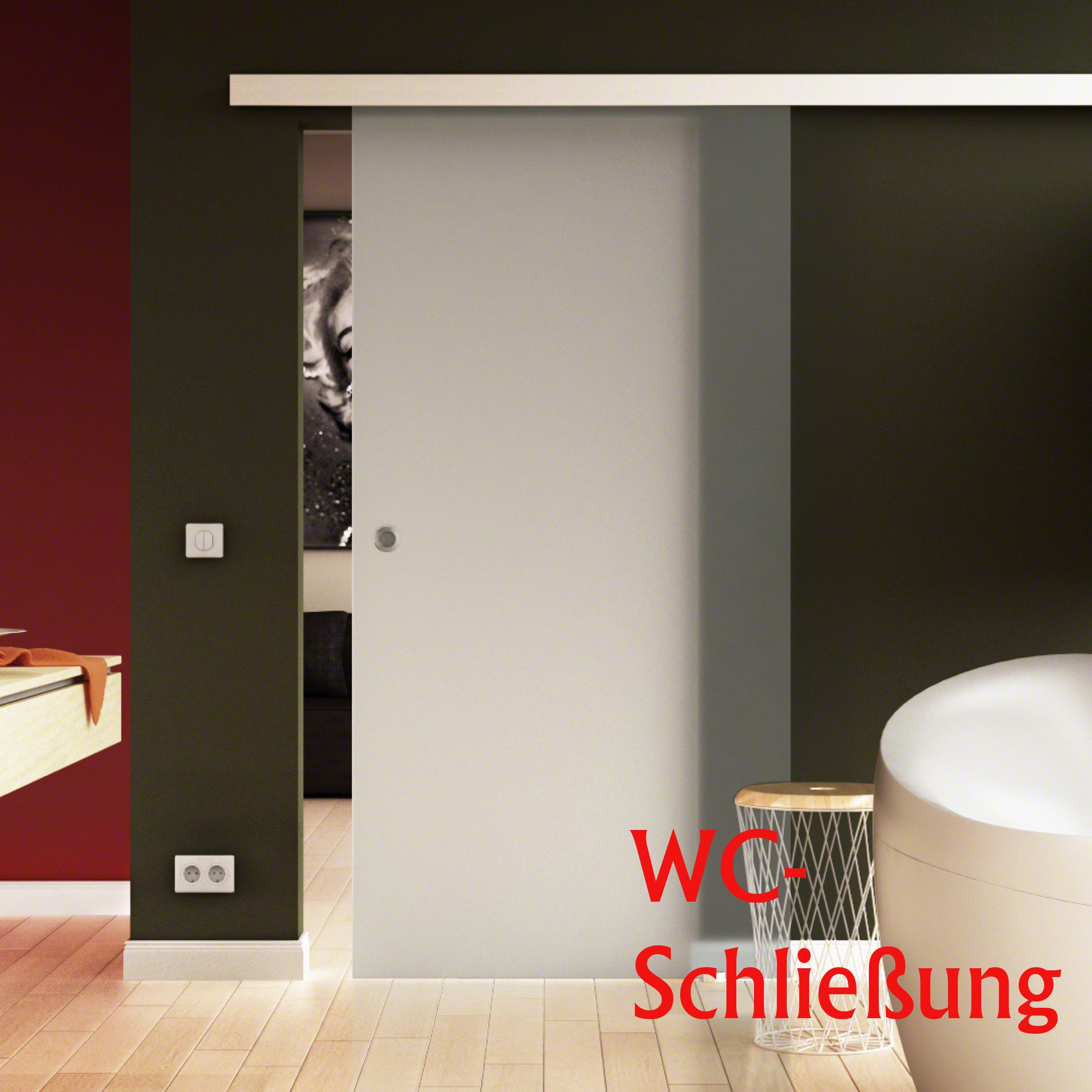 Wc-Schliessung Glasschiebetür Vollsatiniert Milchglas Schiebetür with Schiebetür Für Badezimmer